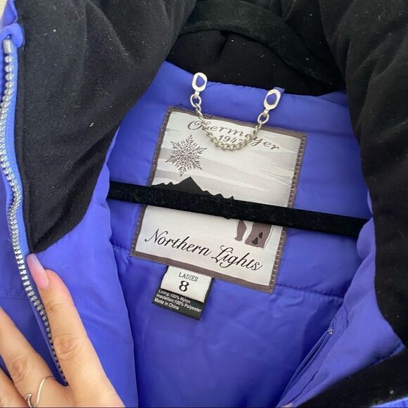 🍄 Obermeyer 1947 Northern Lights Blue Periwinkle Puffer Ski/Snowboard Coat - Picture 9 of 13